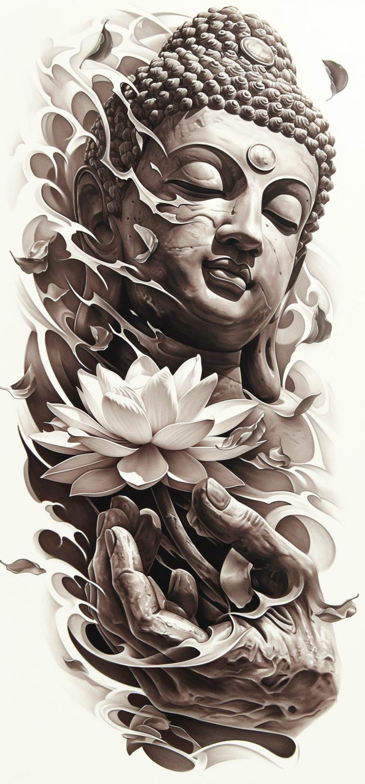 ludgerarts_statue_of_buda_holding_lotus_flower__face_and_arm__d870f8e2-e981-4629-80c9-23a3f0185ed5_0