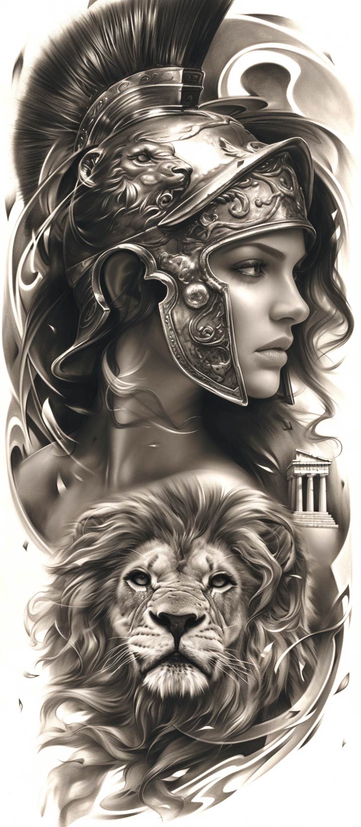 ludgerarts_woman_attack_pose_usinh_spartan_helmet__anger_lion___a4fde7f0-811e-493d-9066-f0f48ec62ddb